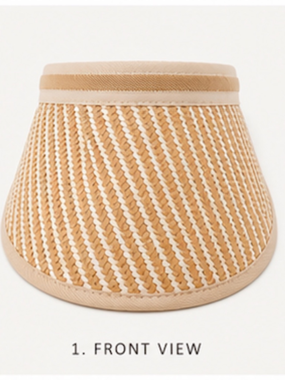Anthropologie Woven Packable Straw Visor Style | One Size| Beige Tan Ro